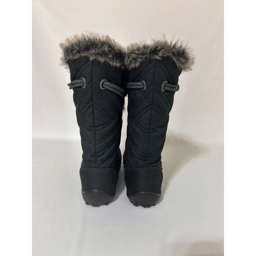 Columbia Women's Minx Mid Black Snow Fur Winter Shoes Boot Size 7 EU 38